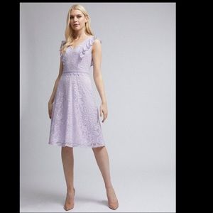 LILAC LACE SKATER DRESS